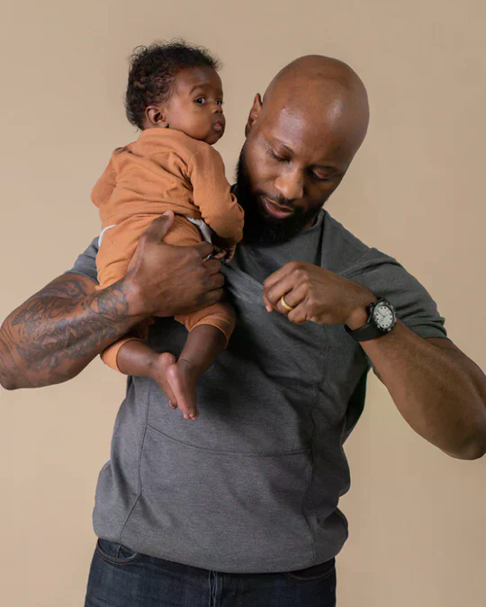 Beelaunch - Baby carrier shirt for dad - Kangaroo dad shirt for baby - Photo 06