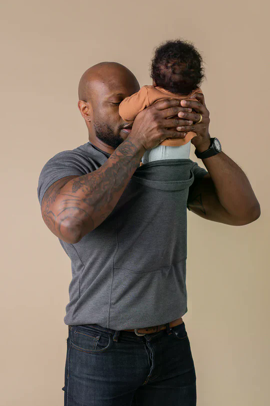 Beelaunch - Baby carrier shirt for dad - Kangaroo dad shirt for baby - Photo 04