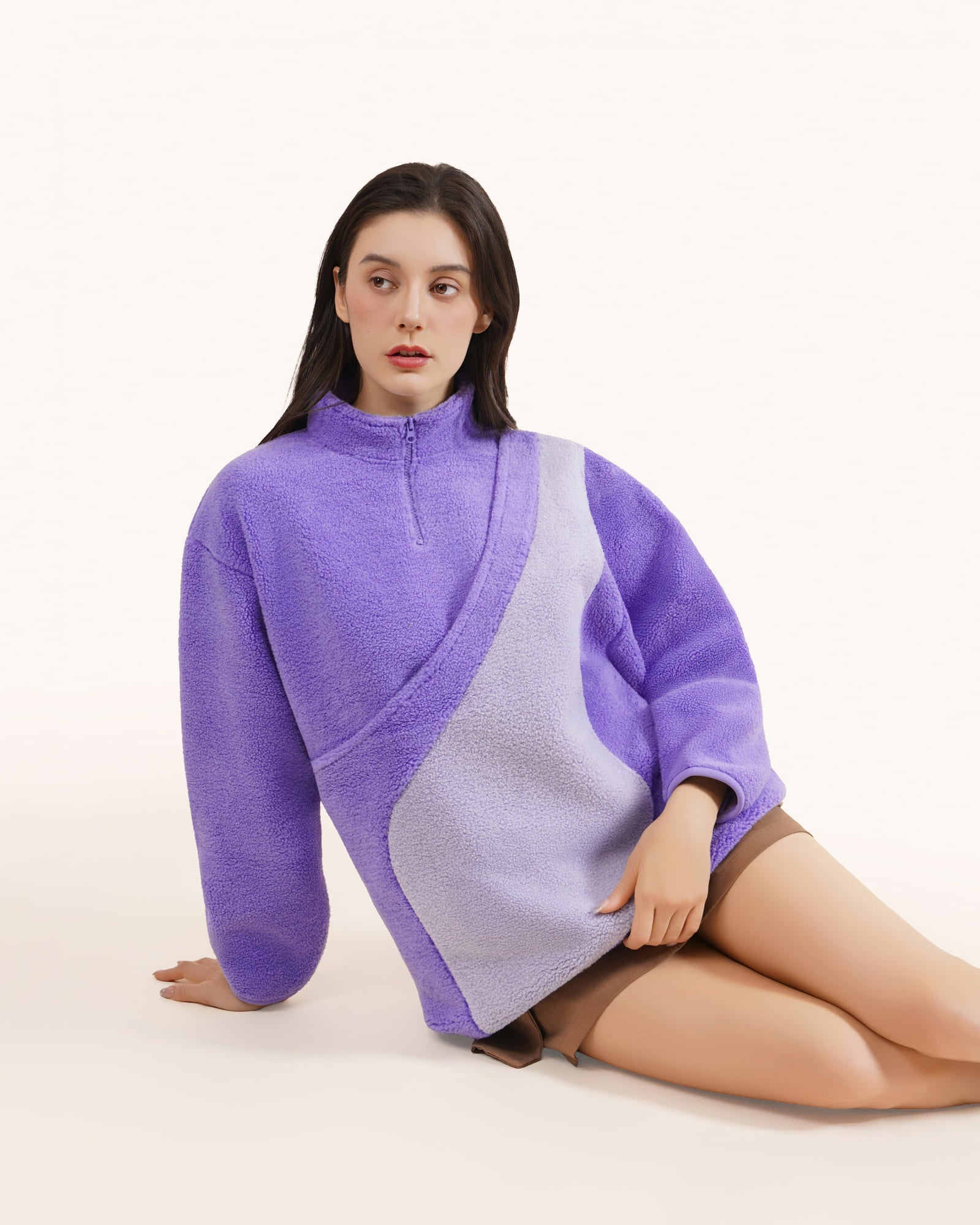 Lavender Purple, Unisex - Fleece Sweater with Kangaroo pouch pet