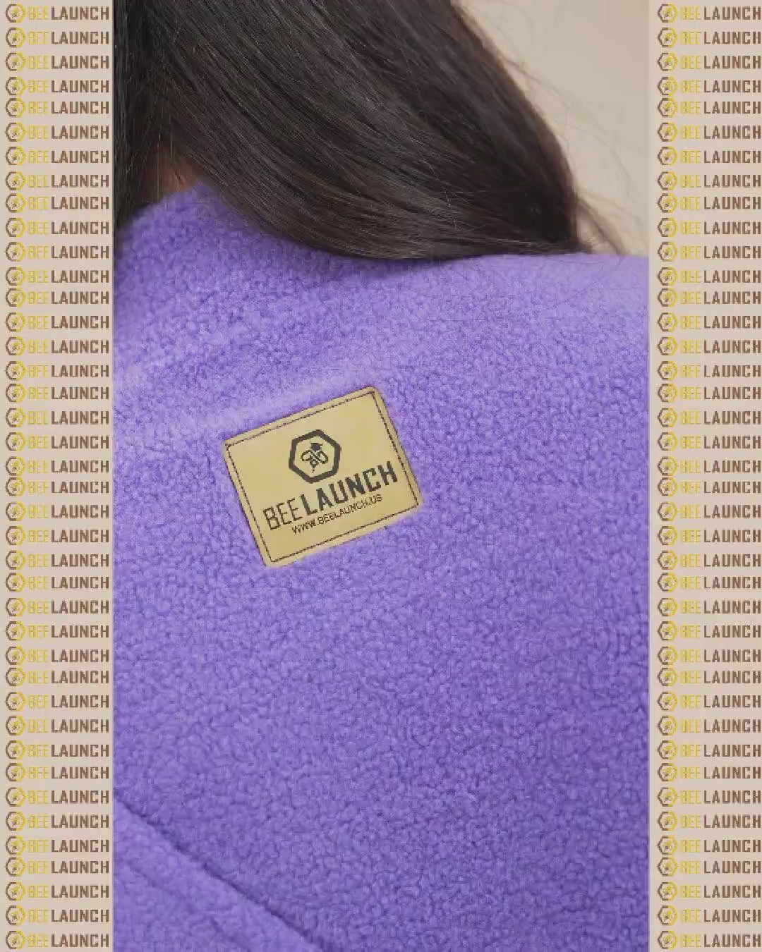 Lavender Purple, Unisex - Fleece Sweater with Kangaroo pouch pet
