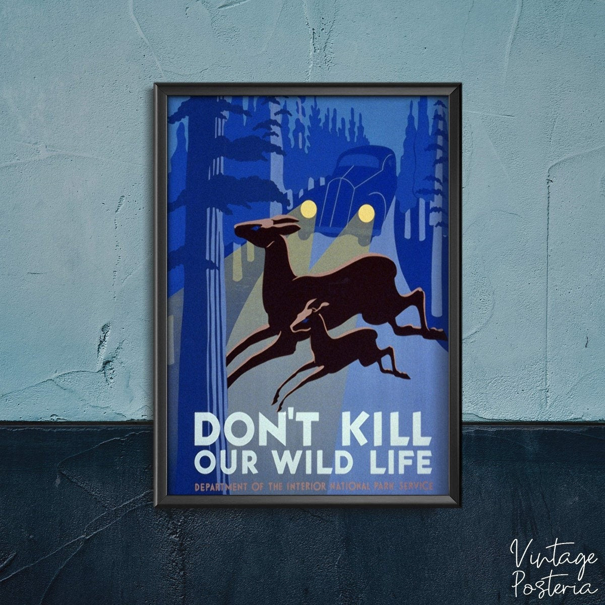  Don't Kill Wild Life Vintage Art Reproduction Animal Vintage Poster, Vintage Wall Decoration, Decoration, Propaganda Wall Decor
