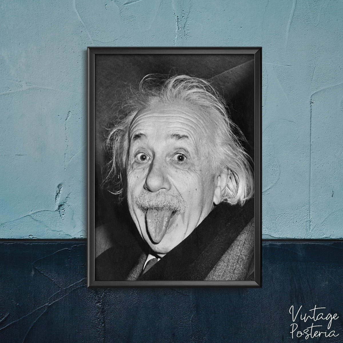  Albert Einstein Tongue Out Vintage Poster, Modern Wall Decor, Retro Movie Poster, Propaganda Wall Print