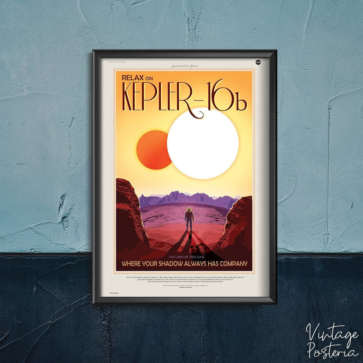  Space Poster Future Nasa Kepler b Planet Vintage Poster, Wall Hanging, Retro Movie Poster, Funny Wall Art