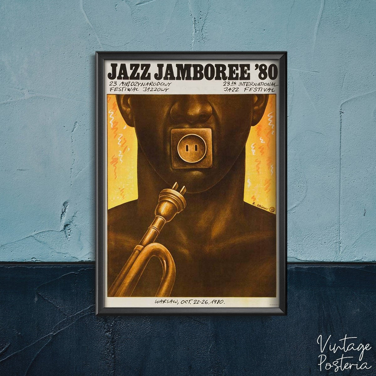  Jazz Jamboree in Warsaw Music Festival Vintage Poster, Vintage Wall Decoration, Peace Poster, Propaganda Wall Print