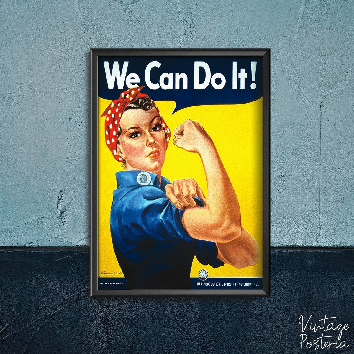  We Can Do It Propaganda Vintage Poster, Illustration Print, Decoration, Retro Wall Decor