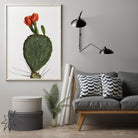 Red Cactus flower Print - succulent plants - Poster cactus - Modern  Cactus Print - Cacti Poster